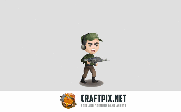 2D Game Soldiers Character Sprites Sheets