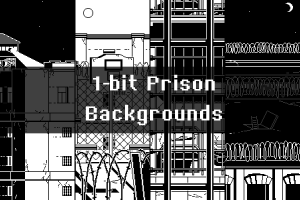 1-Bit监狱像素游戏背景：暗黑环境与紧张氛围