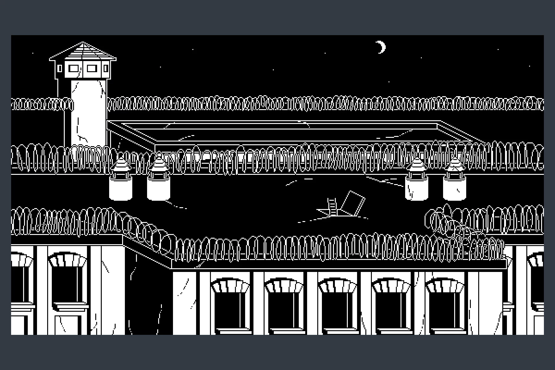 1-Bit Prison Pixel Game Backgrounds