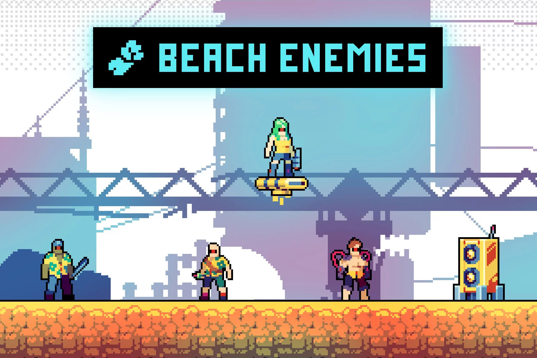 Cyberpunk Enemies Asset Pixel Pack for Beach Location