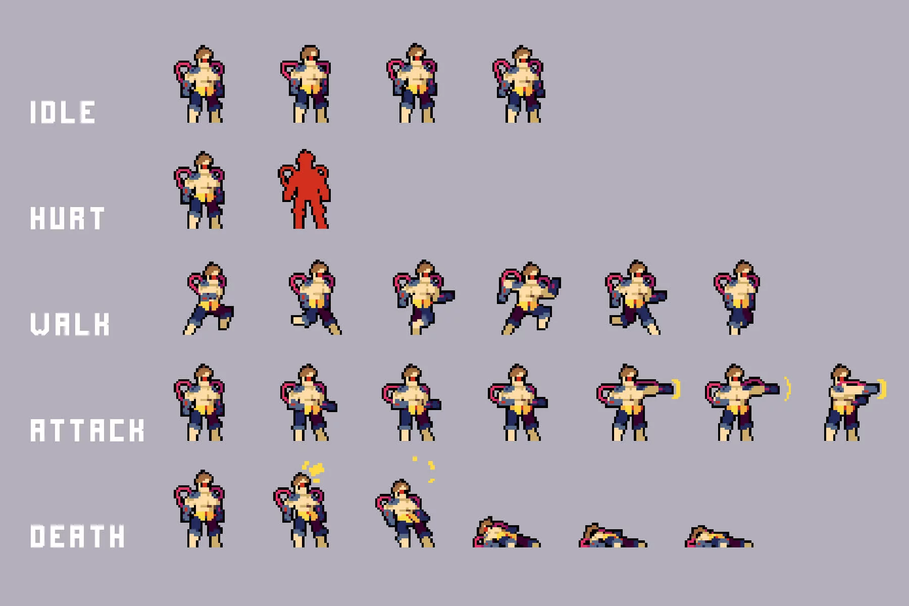 Cyberpunk Enemies Asset Pixel Pack for Beach Location