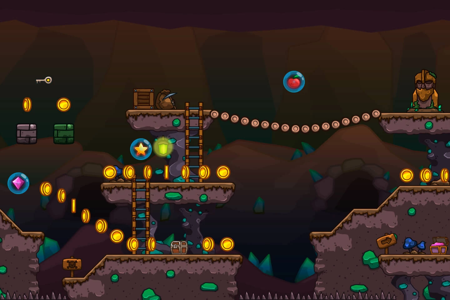 Dwarf Mines Cartoon 2D Tileset