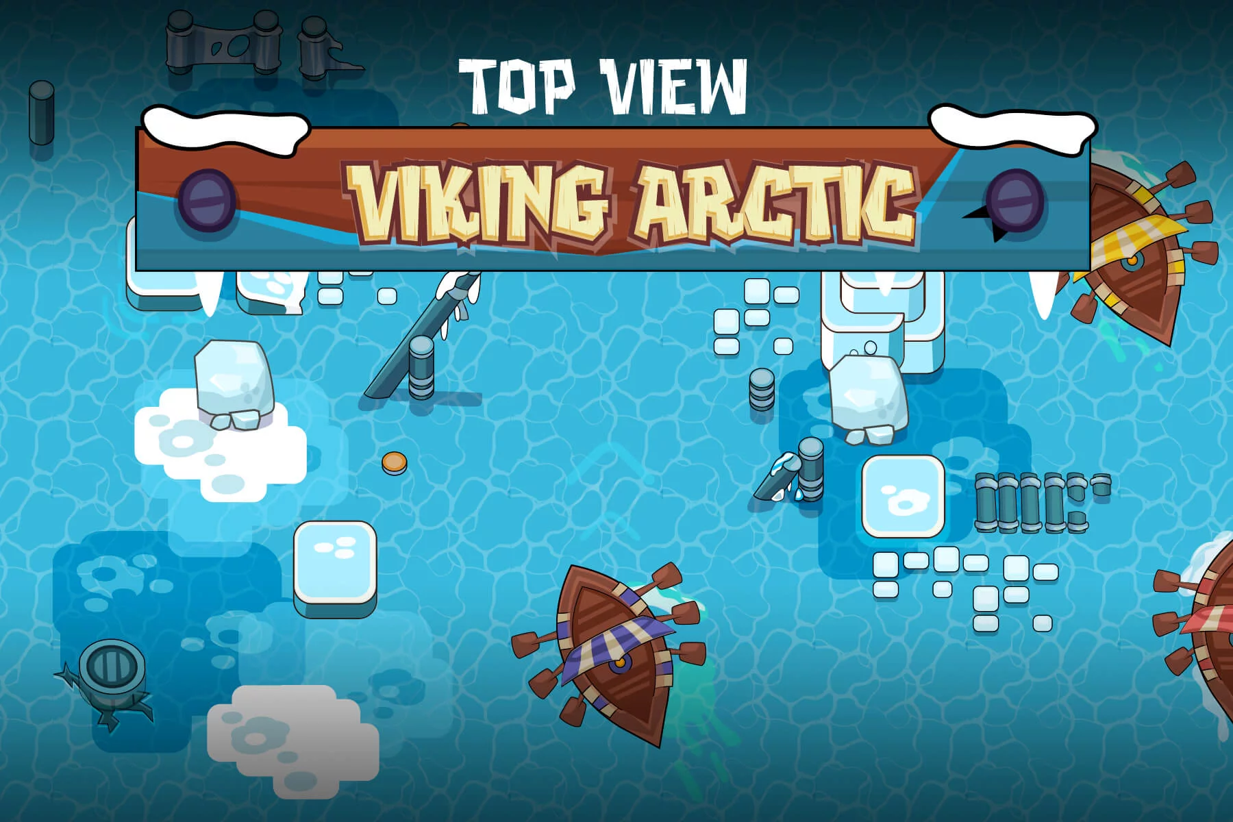 Top View Arctic Viking Game Asset Pack