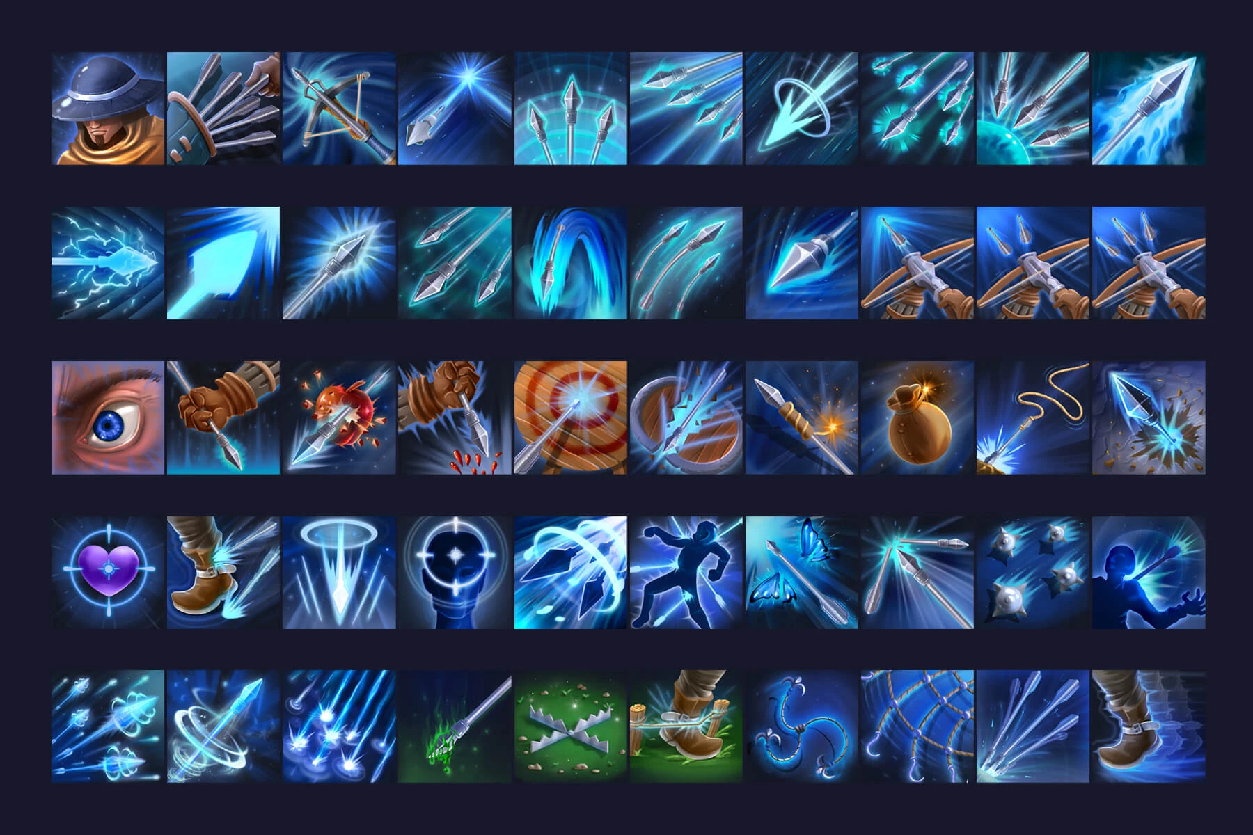RPG Crossbowman Skill Icons