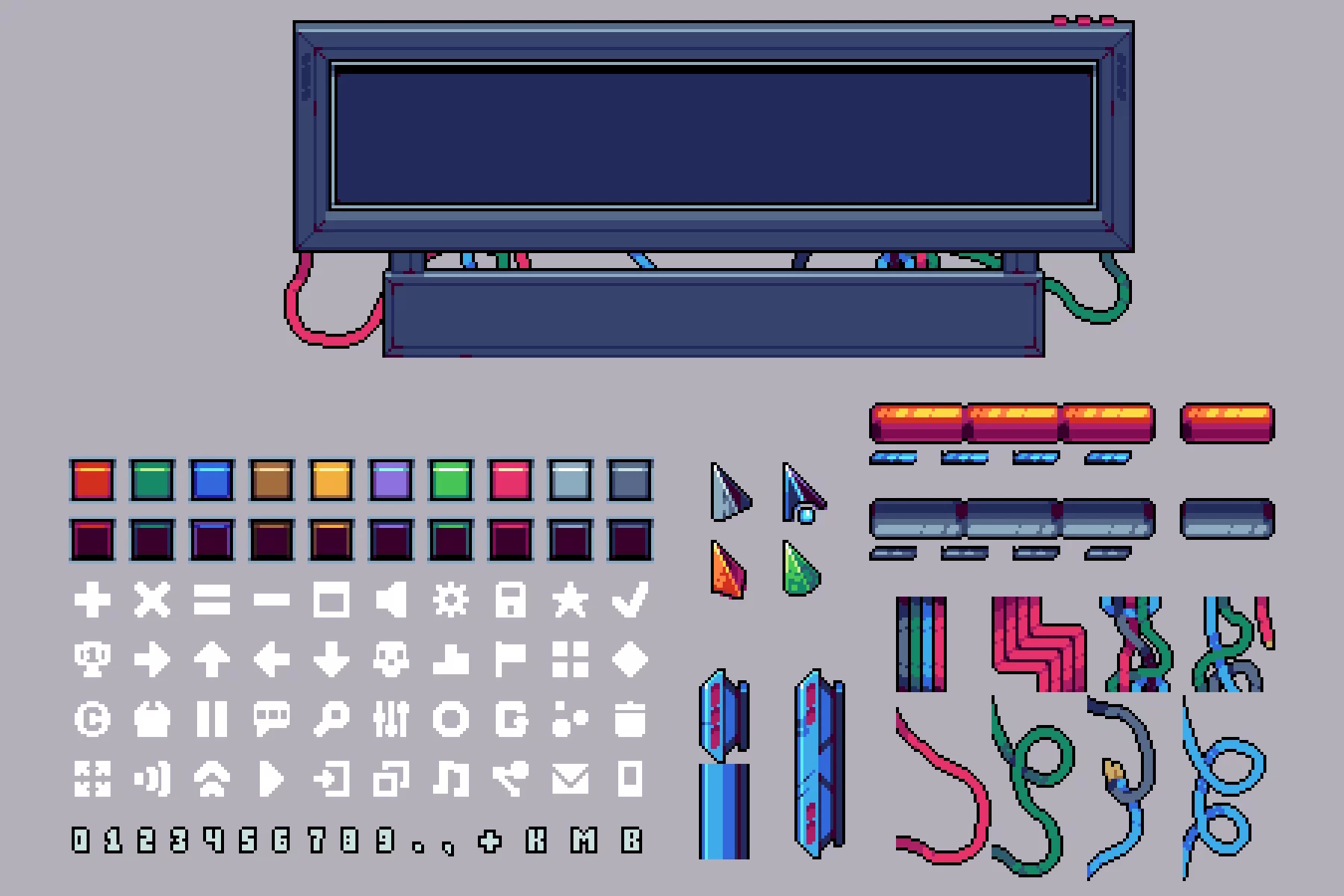 GUI for Cyberpunk Pixel Art