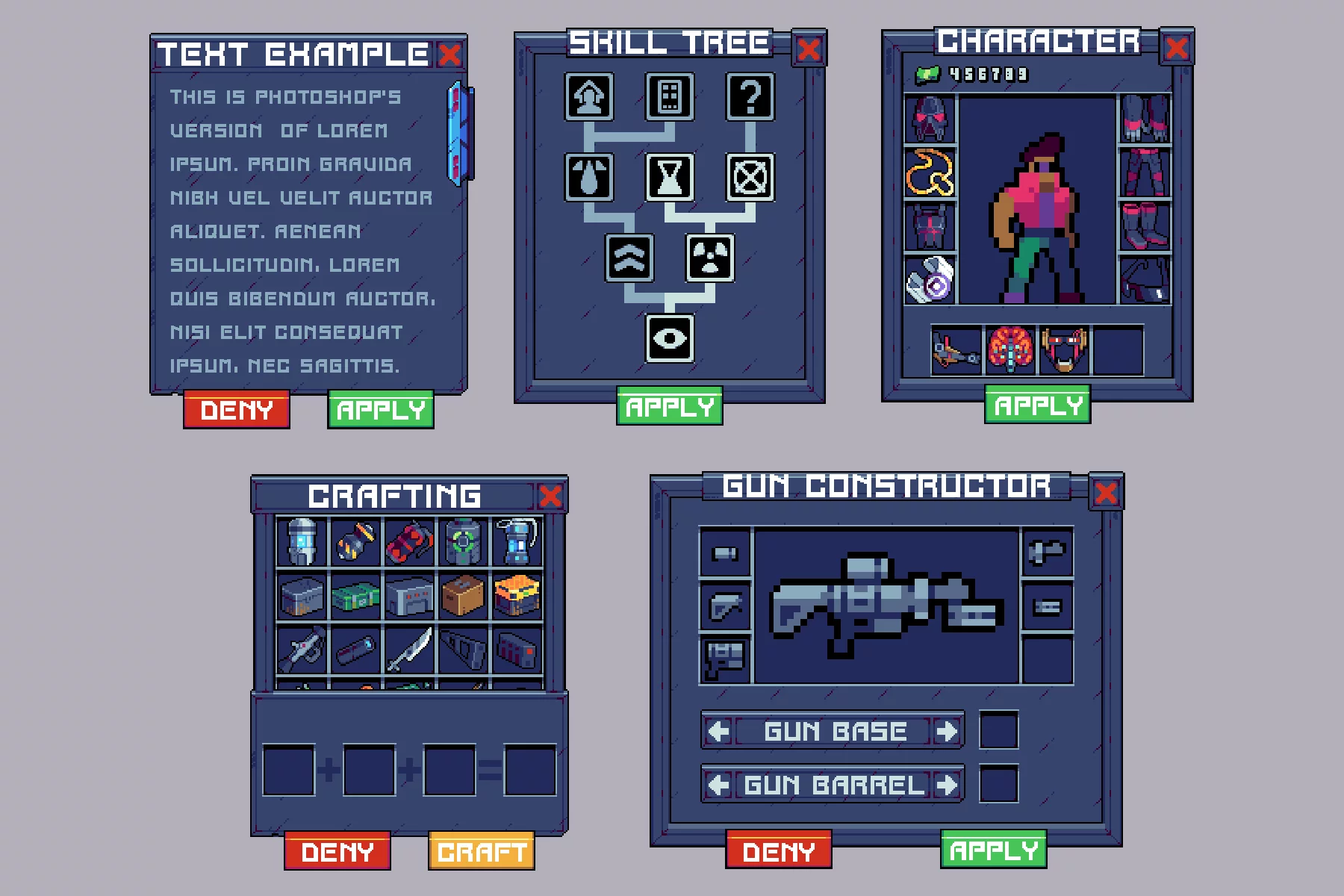 GUI for Cyberpunk Pixel Art