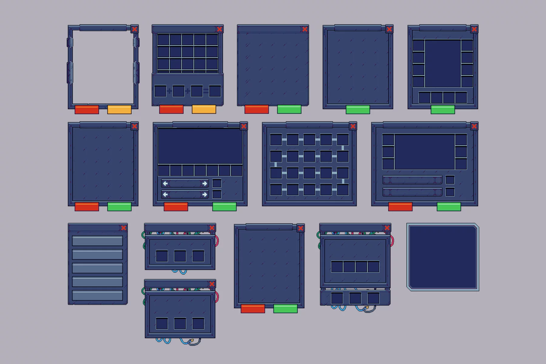GUI for Cyberpunk Pixel Art