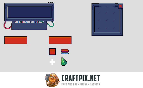 GUI for Cyberpunk Pixel Art
