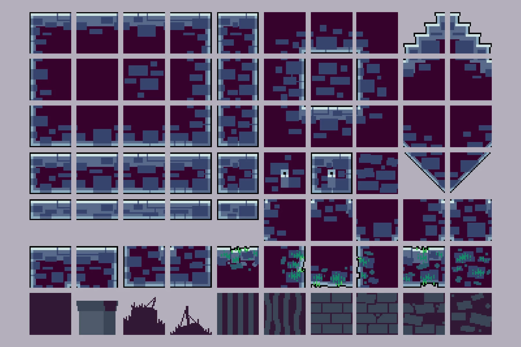 Basement Tileset Pixel Art