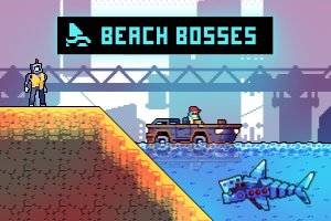 赛博朋克Boss像素素材包：海滩惊魂