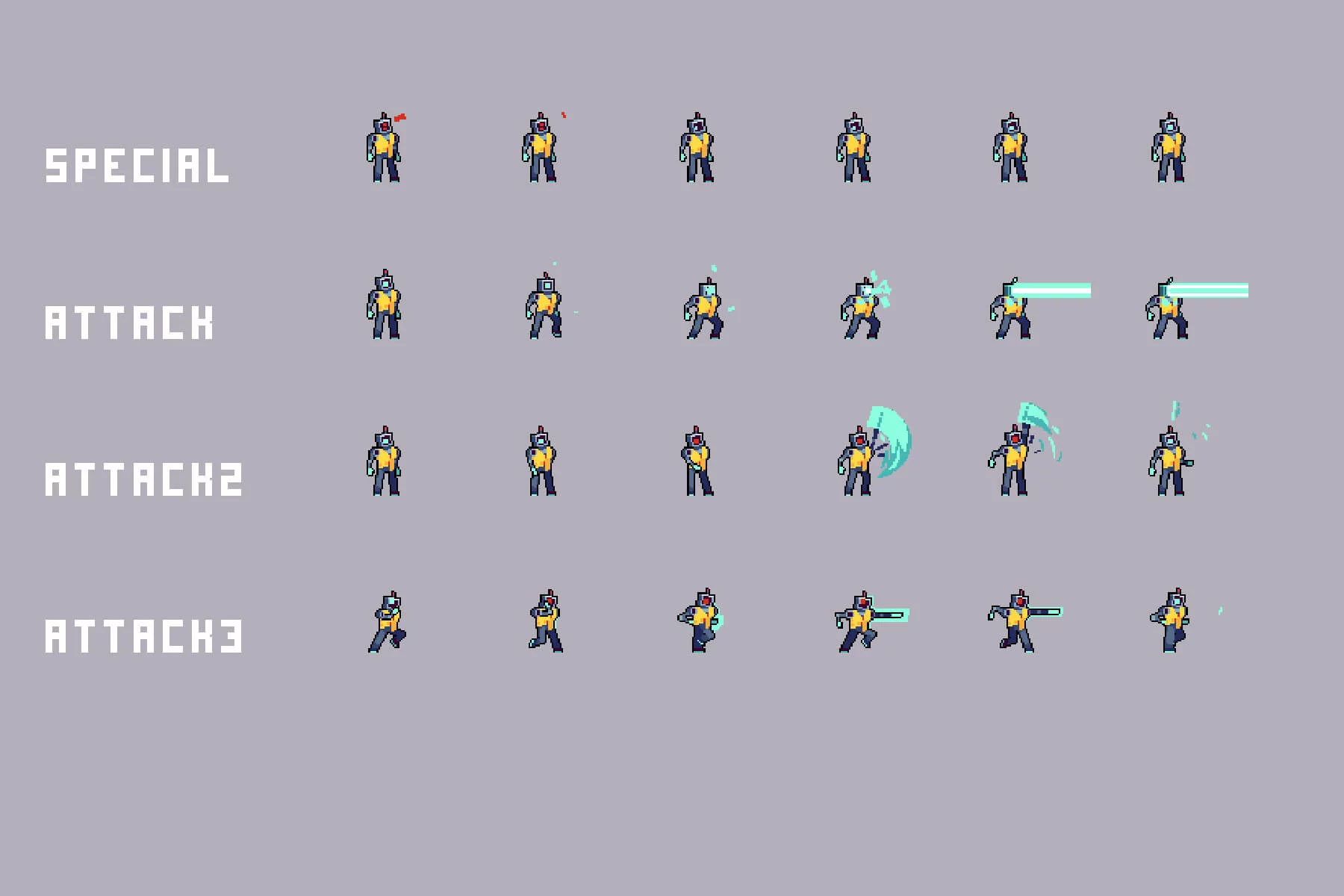 Cyberpunk Bosses Sprites Pixel Pack for Beach Location