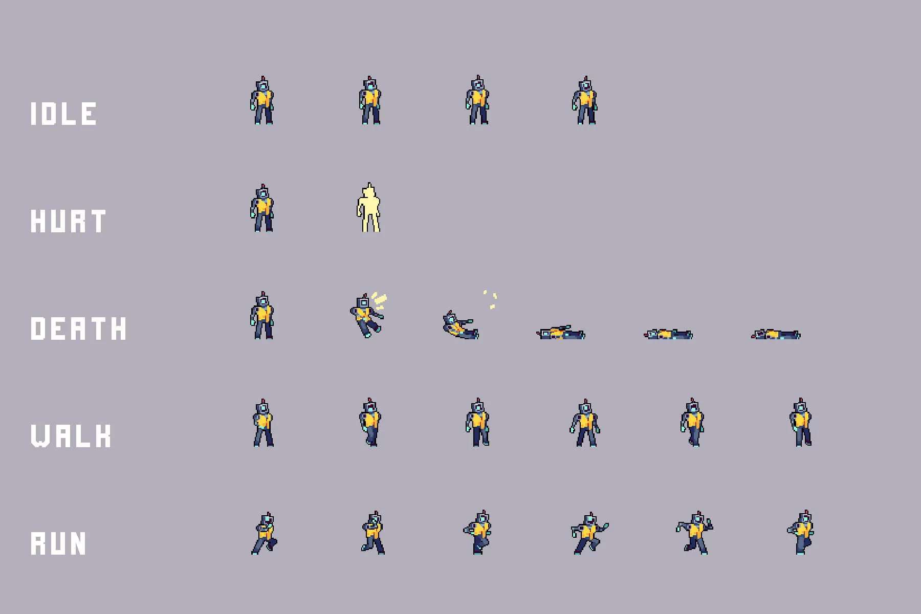 Cyberpunk Bosses Sprites Pixel Pack for Beach Location