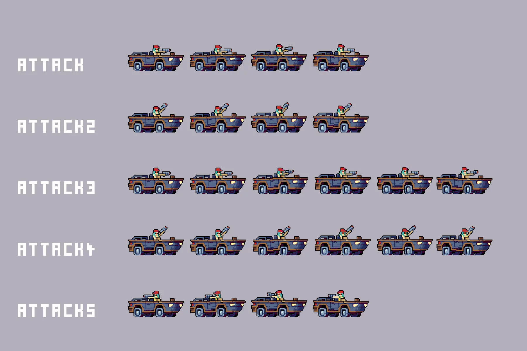 Cyberpunk Bosses Sprites Pixel Pack for Beach Location