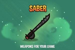 Saber 2D武器包:40款近战矢量刀剑素材
