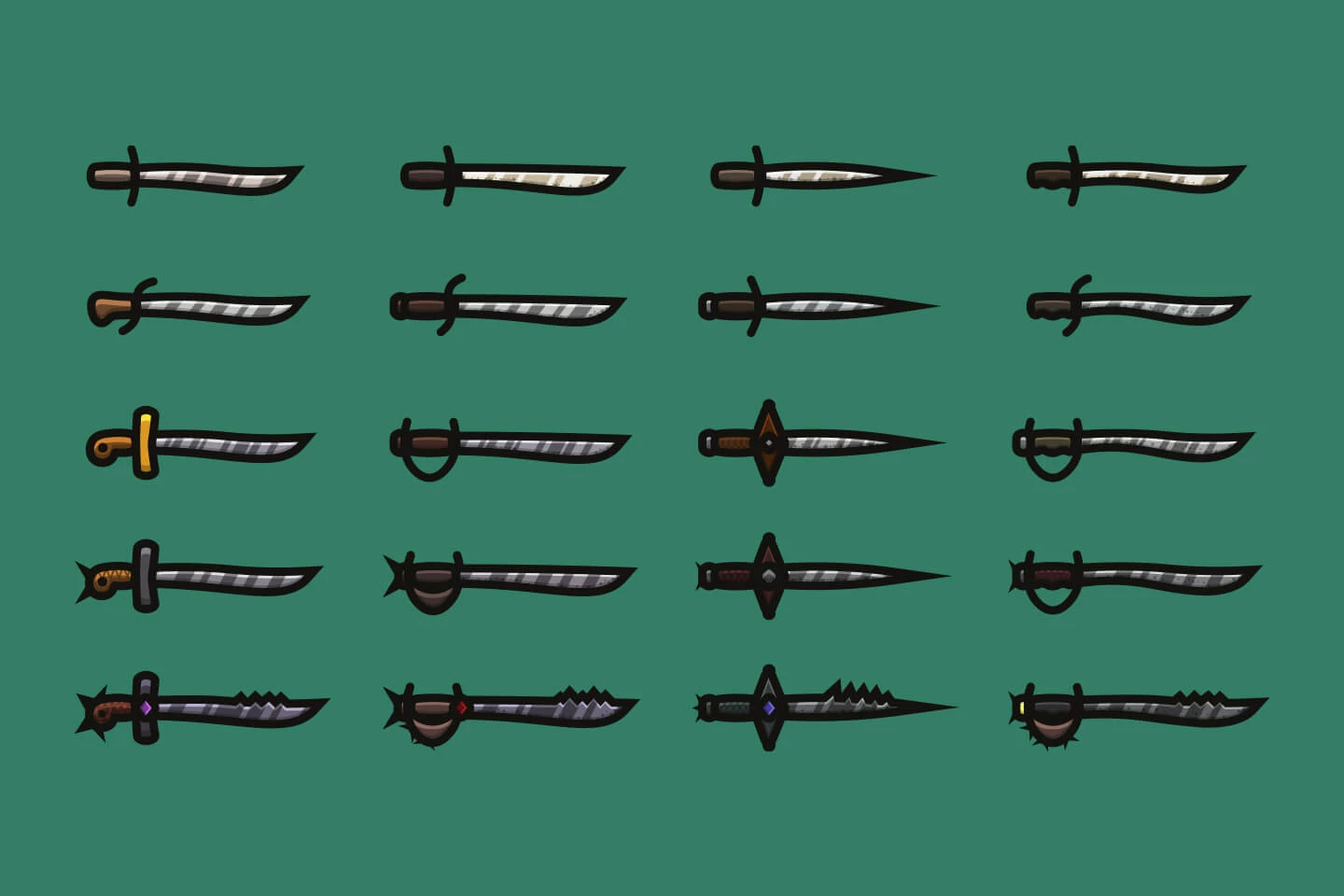 Saber 2D Weapon Pack