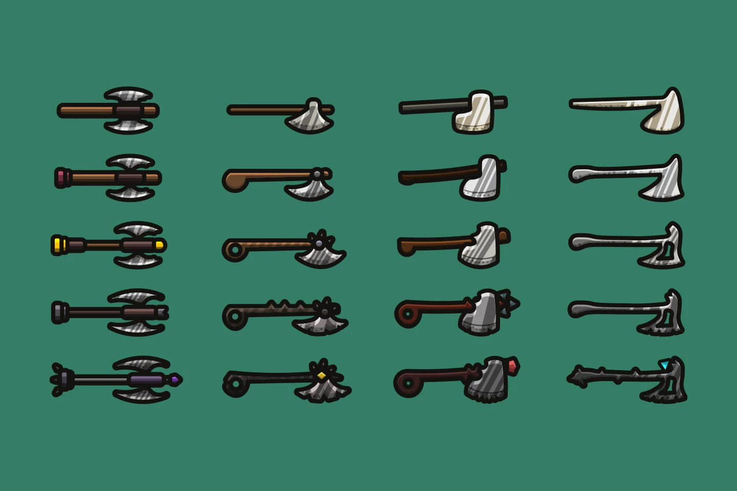 Axes 2D Weapon Pack