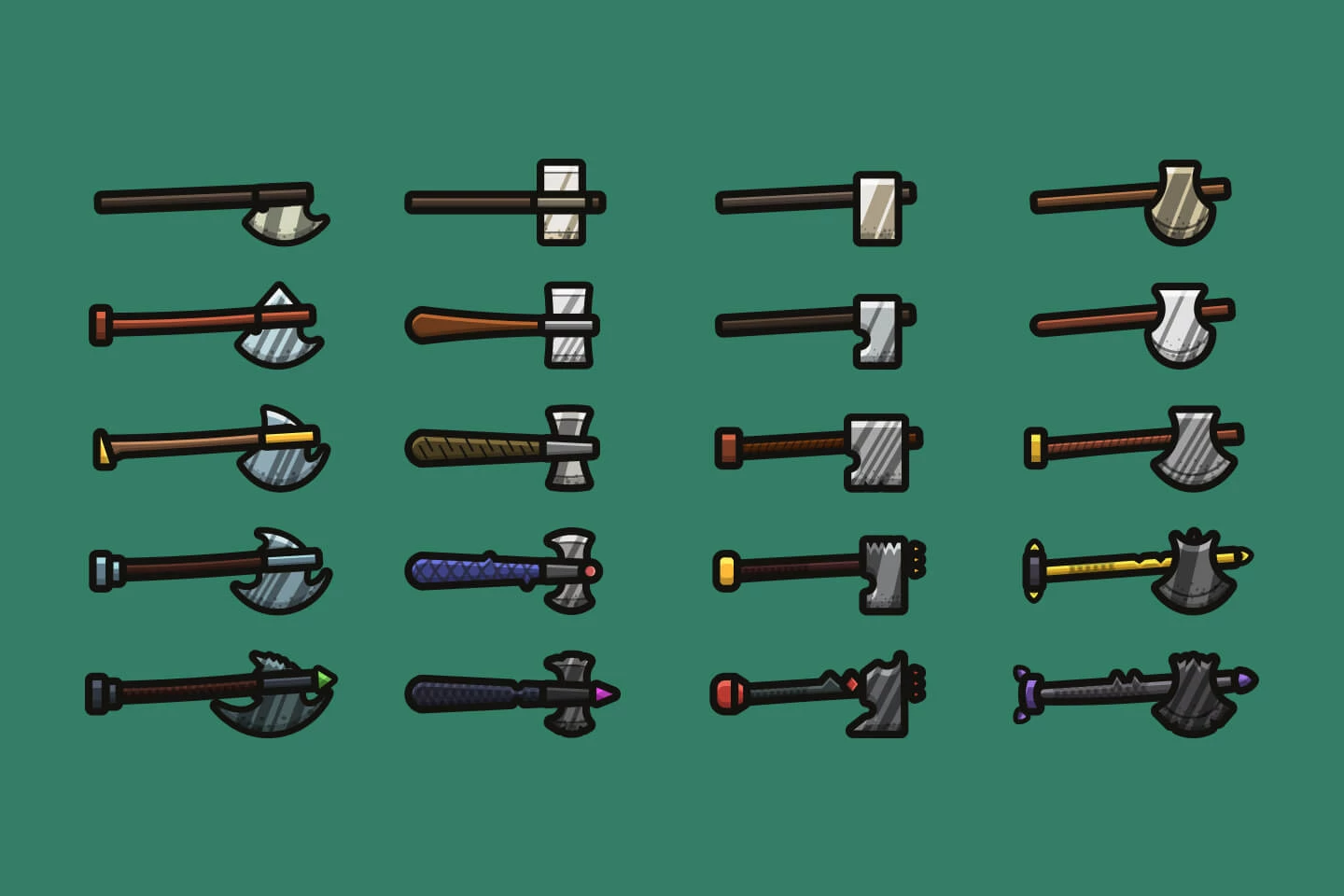 Axes 2D Weapon Pack