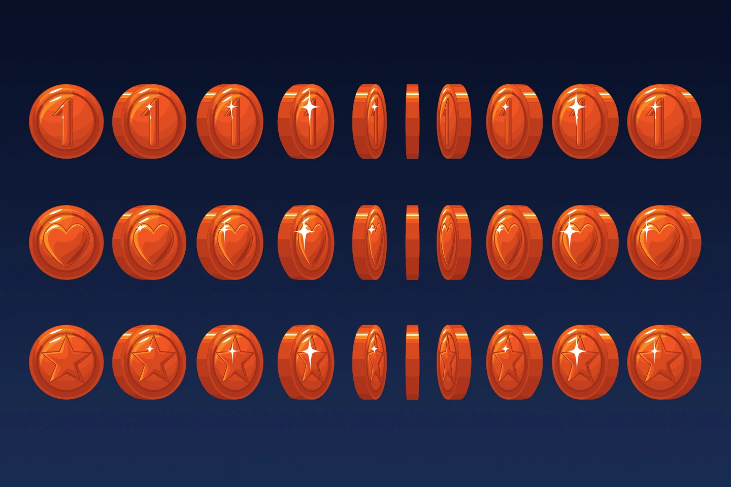 Game Coins Sprite Sheets