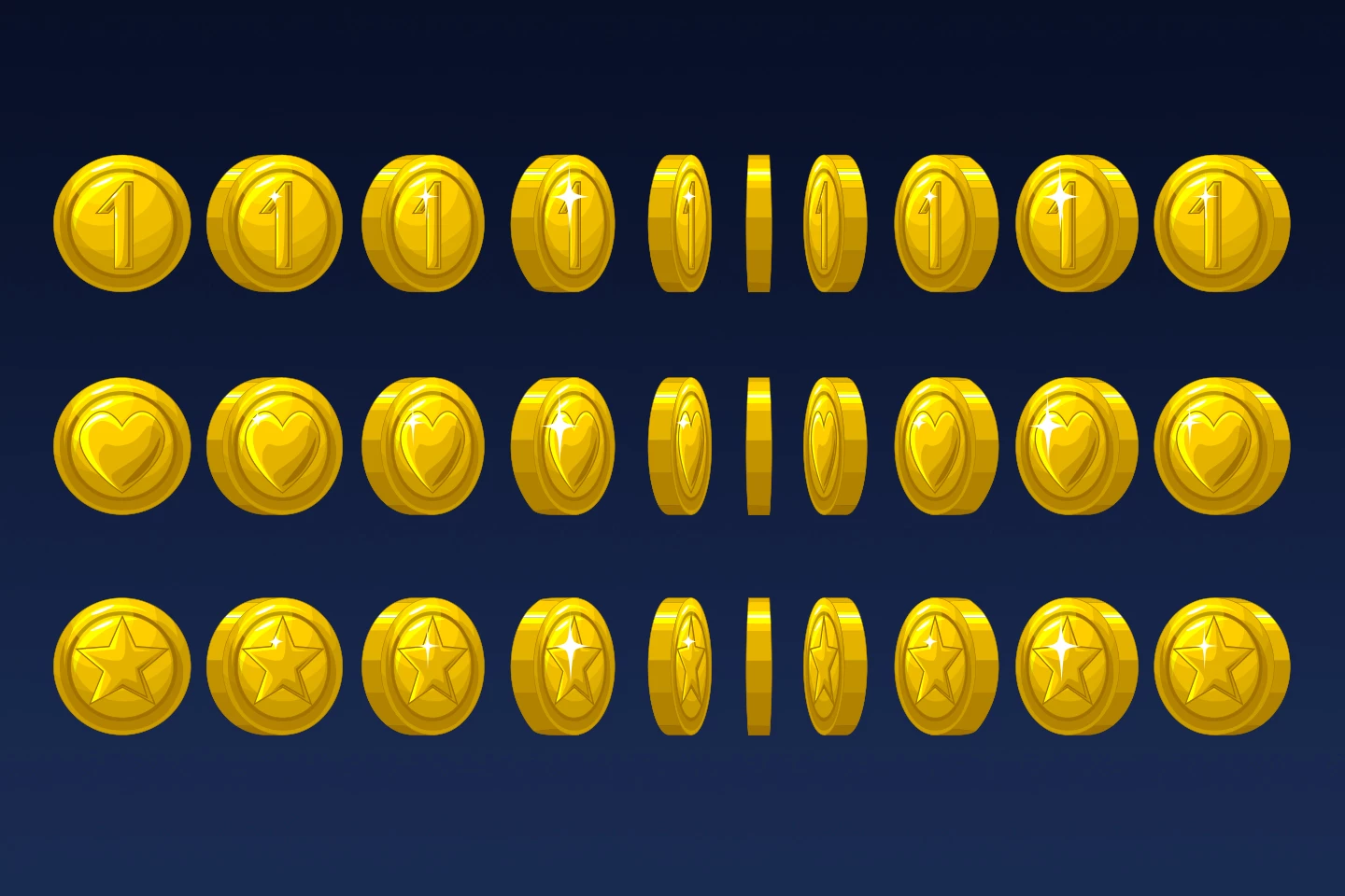 Game Coins Sprite Sheets