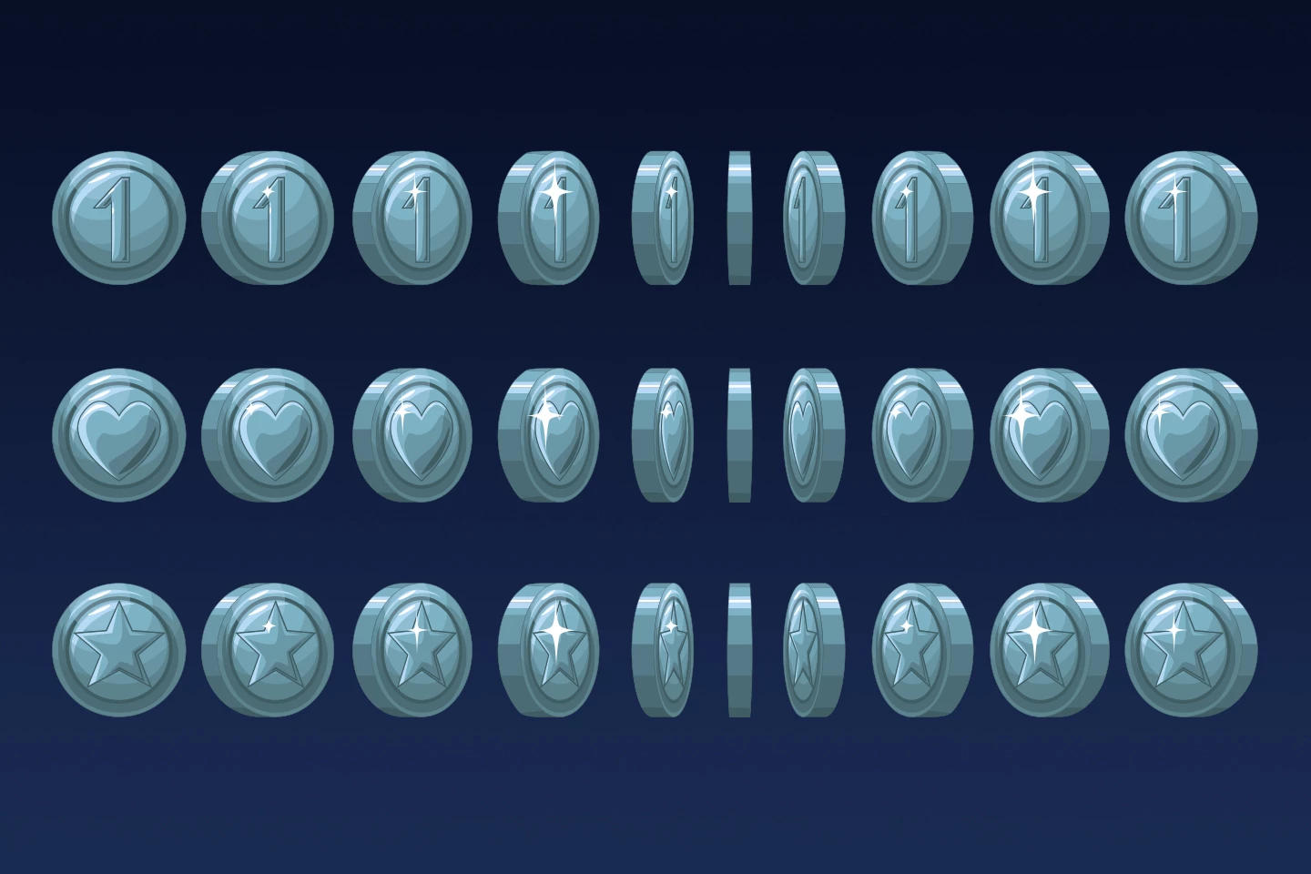 Game Coins Sprite Sheets