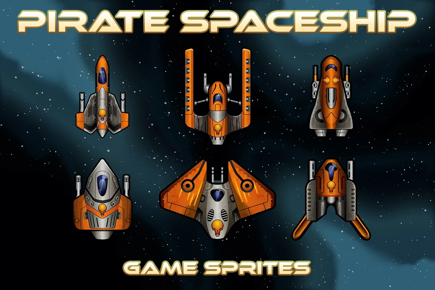 Pirate Spaceship Game Sprites