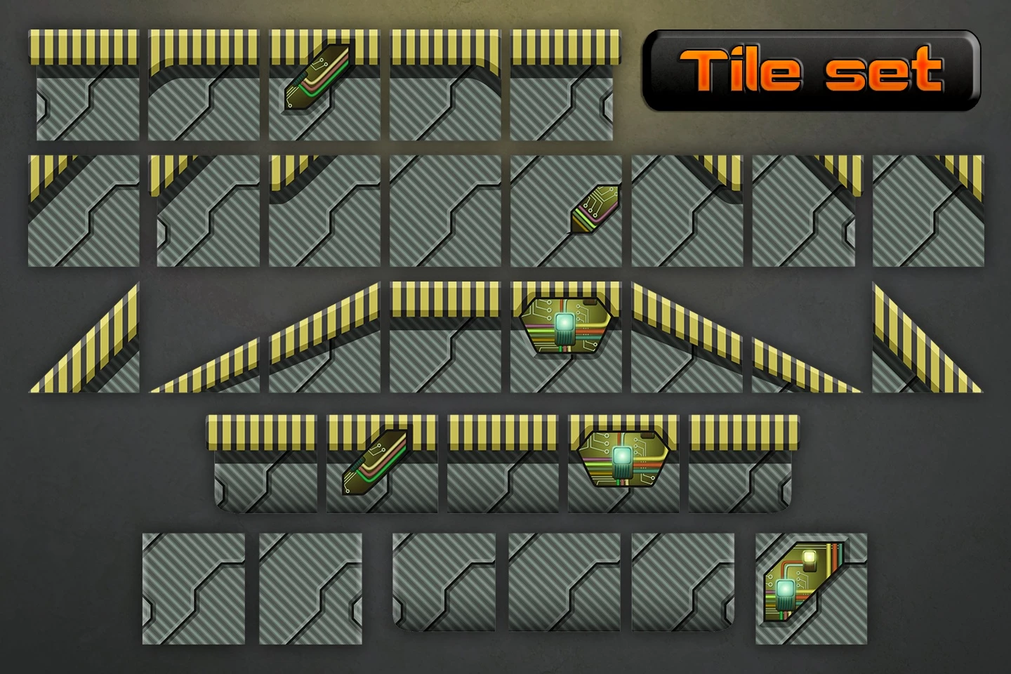 Sci-Fi Platformer Game Tileset