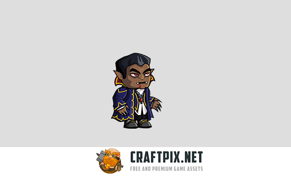 2D Fantasy Vampire Character Sprite