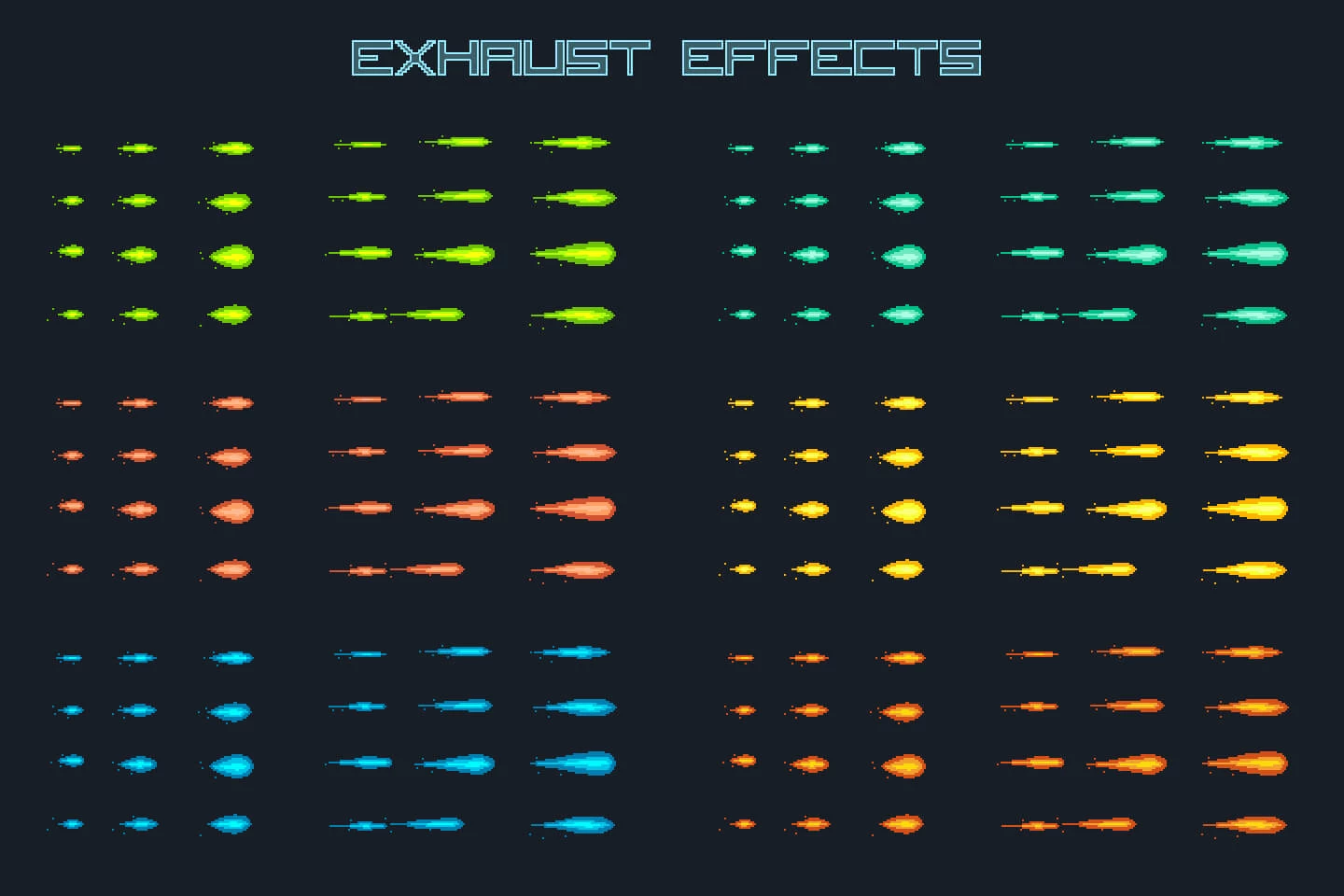 Pixel Art Alien Spaceship 2D Game Sprites