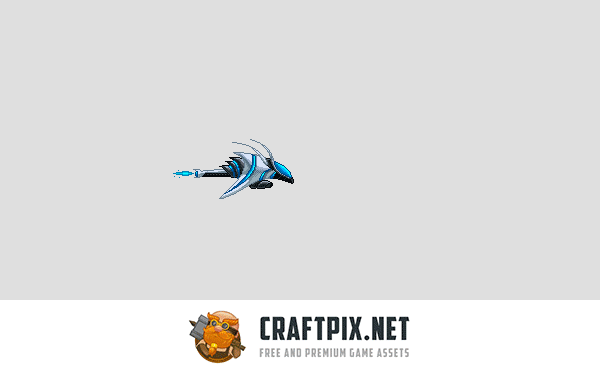 Pixel Art Alien Spaceship 2D Game Sprites