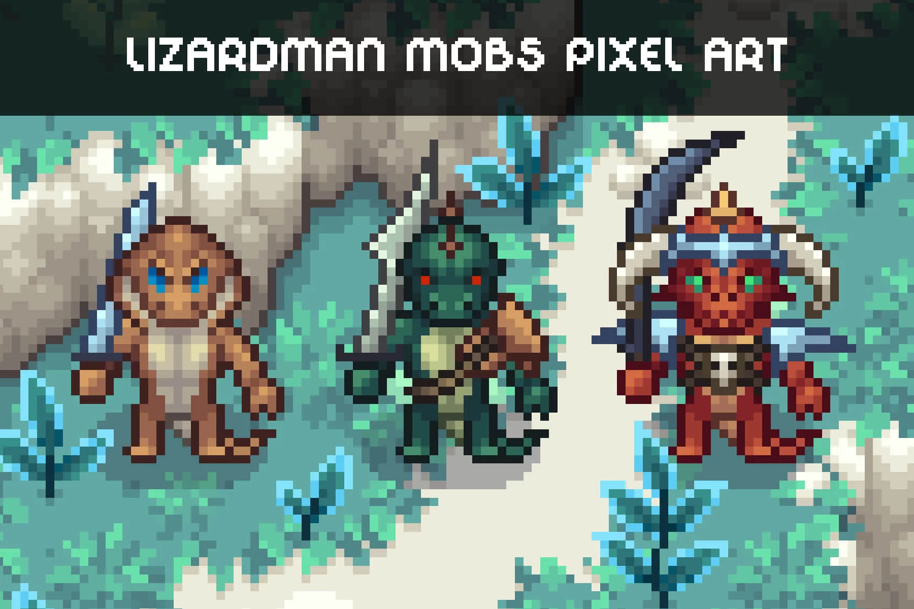 Lizardmen Pixel Art Character Sprite Pack