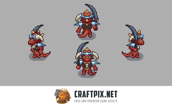 Lizardmen Pixel Art Character Sprite Pack
