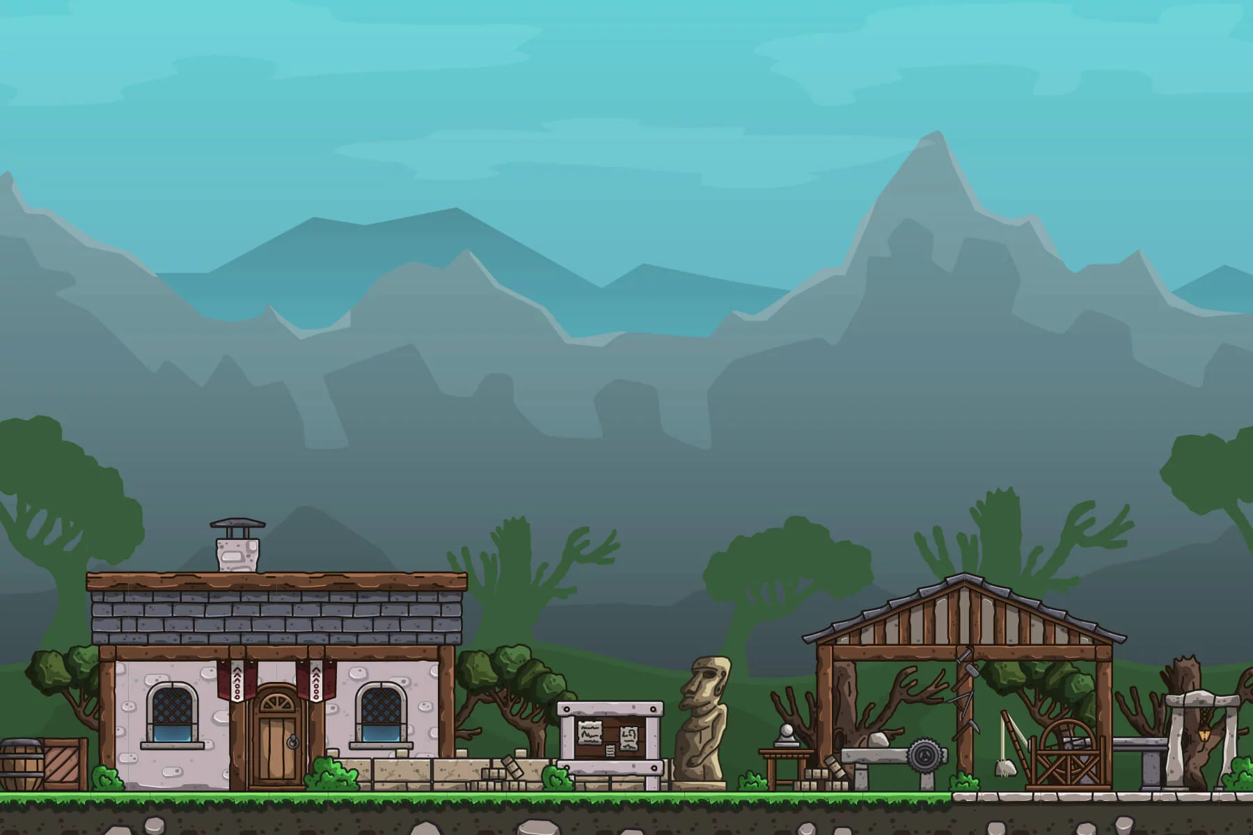Medieval Stonecutter Tileset for Platformers