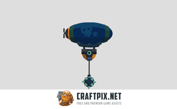 Flat Enemy Airship Sprites