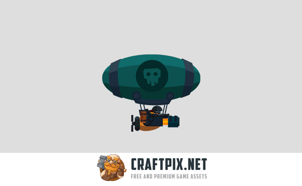 Flat Enemy Airship Sprites