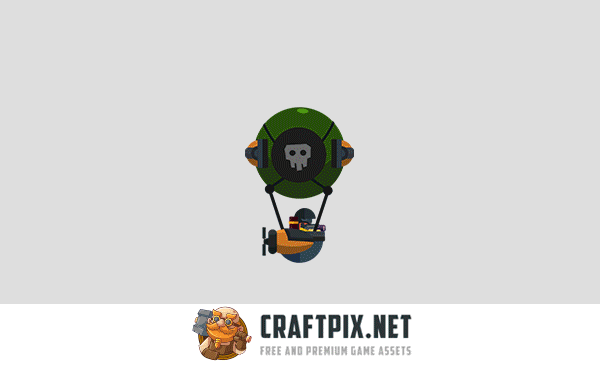 Flat Enemy Airship Sprites