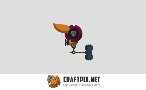 Flat Enemy Airship Sprites