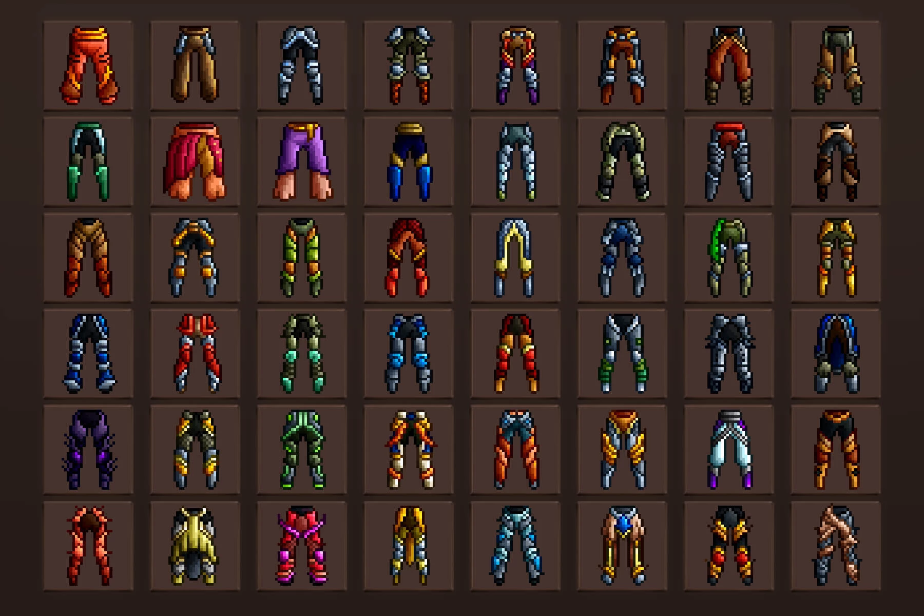 Trousers RPG Pixel Art Icons