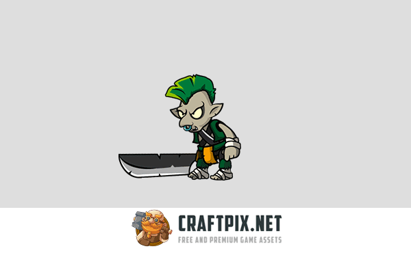 6 Goblin Game Character Sprites Pack