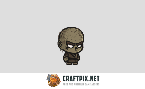 Zombie Villager Chibi Character Sprites