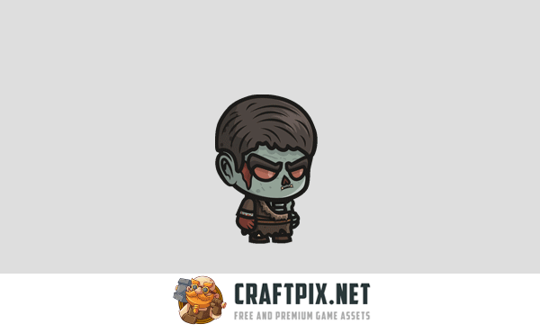 Zombie Villager Chibi Character Sprites