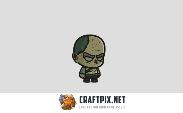 Zombie Villager Chibi Character Sprites