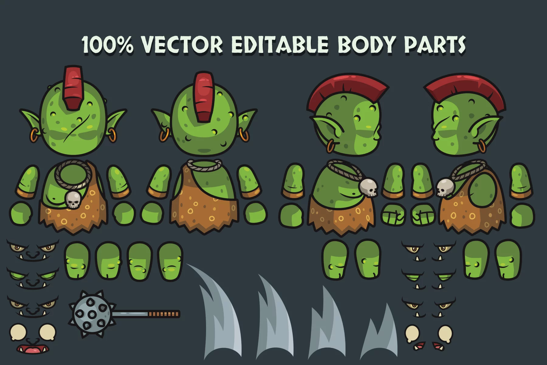 Top-Down Boss Character 4-Direction Pack