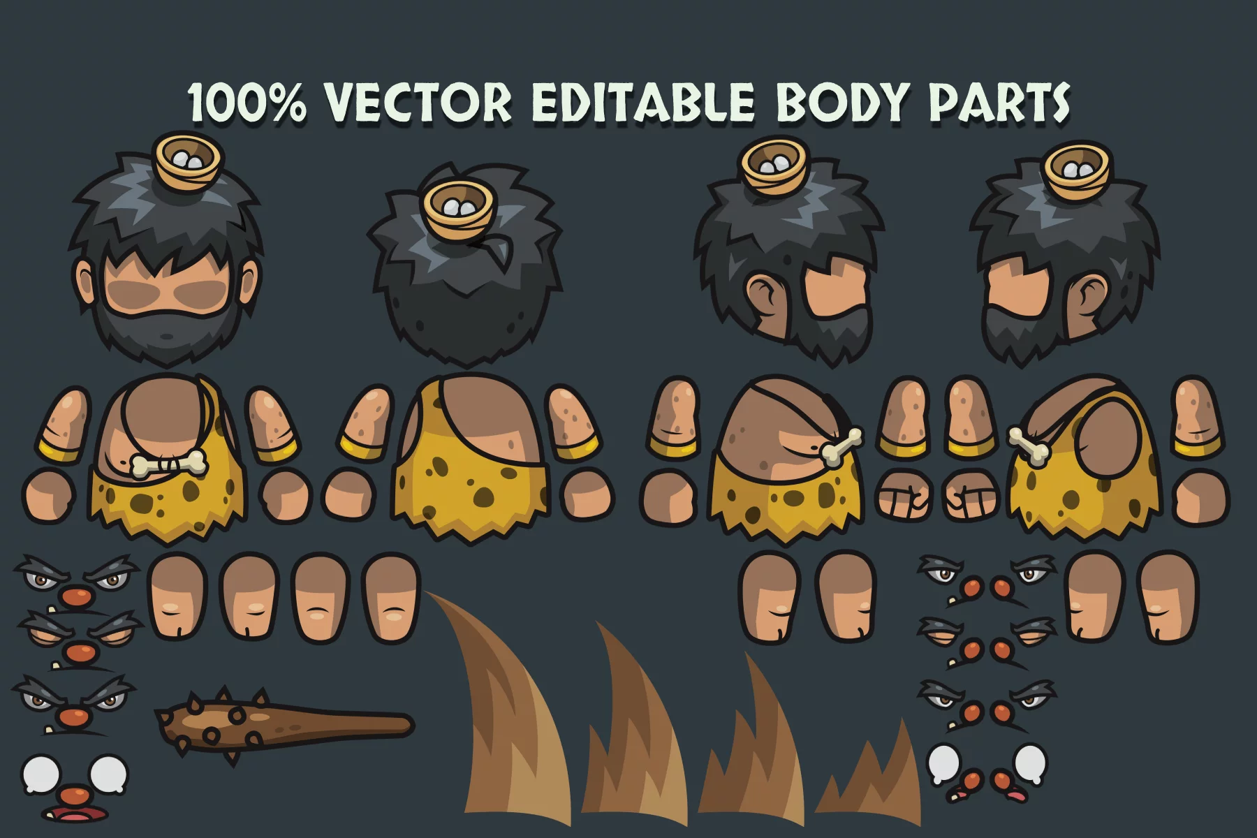 Top-Down Boss Character 4-Direction Pack