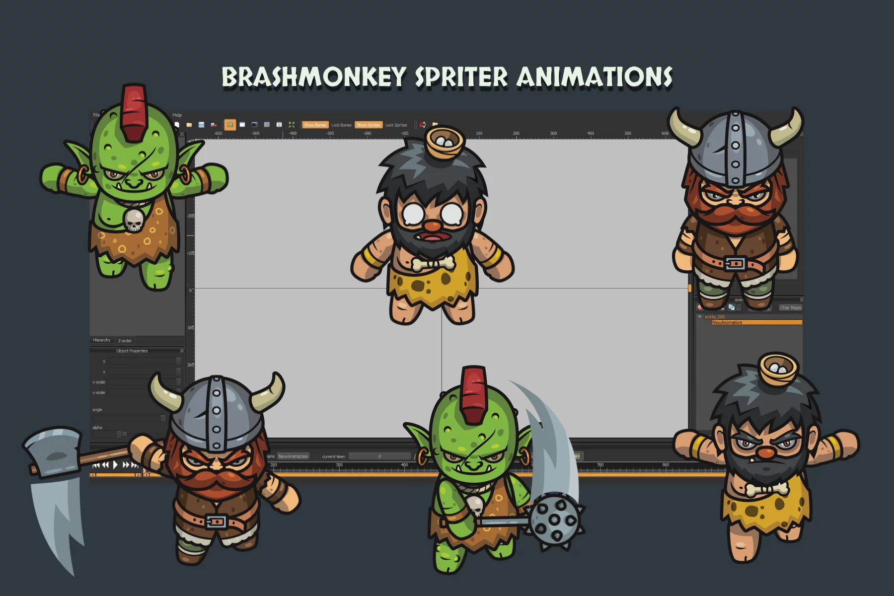 Top-Down Boss Character 4-Direction Pack