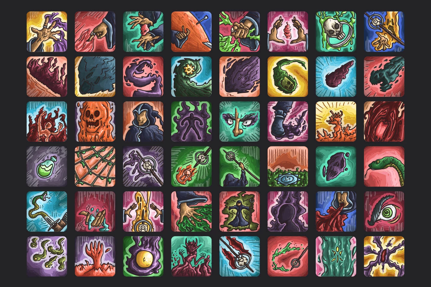 Warlock Skills Game Icons