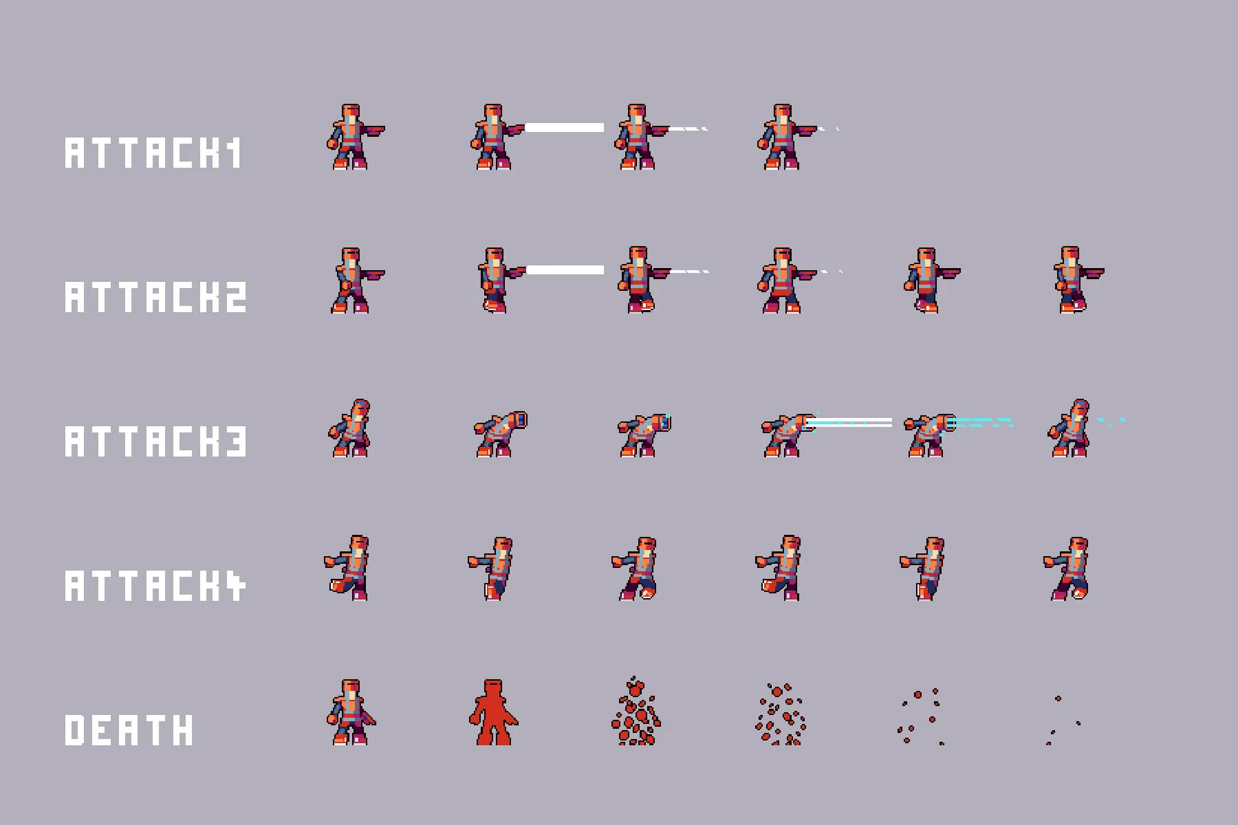 Robots Pixel Art Sprite Sheet Pack