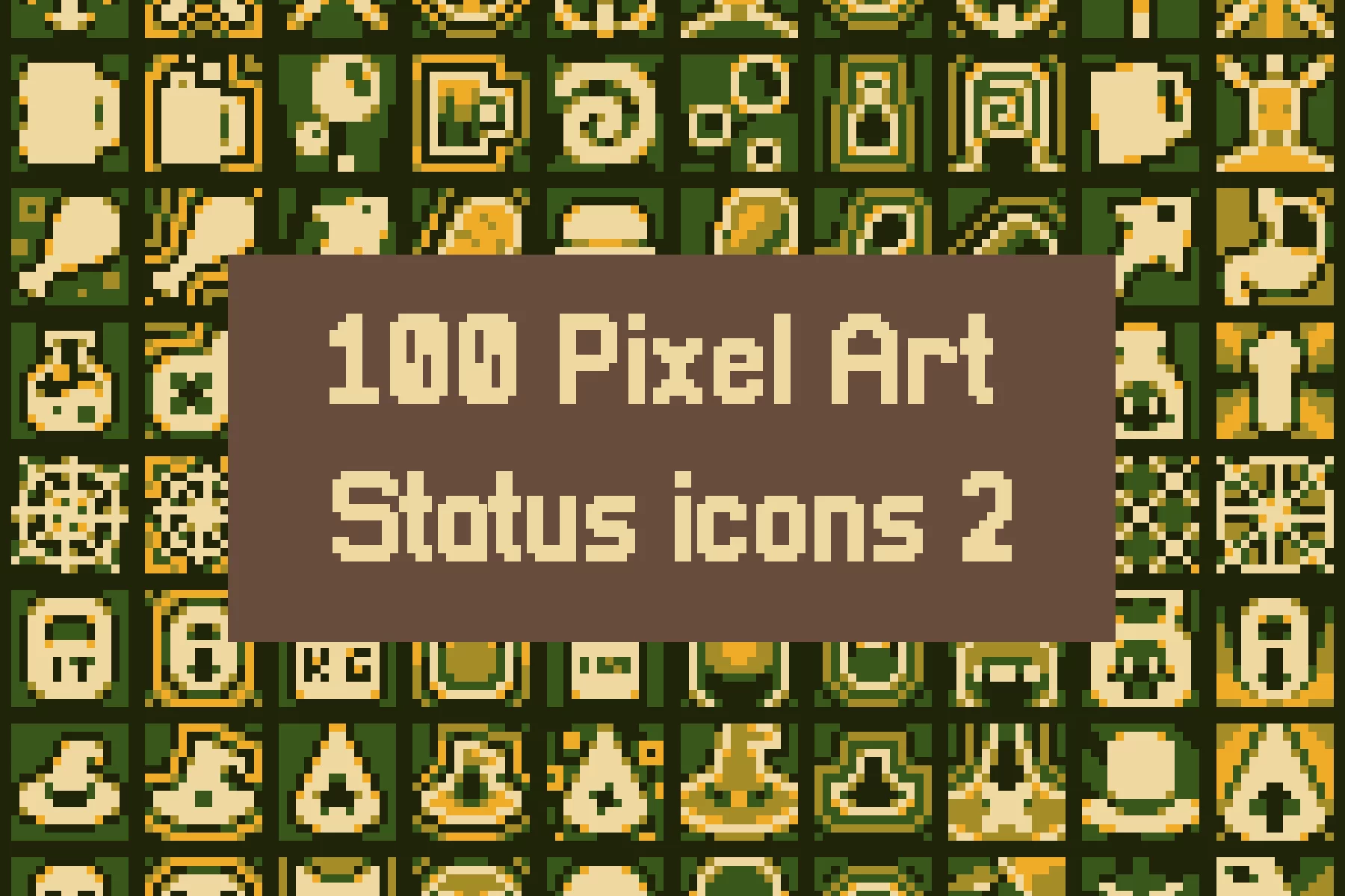 16×16 RPG Pixel Art Buff & Debuff Icons
