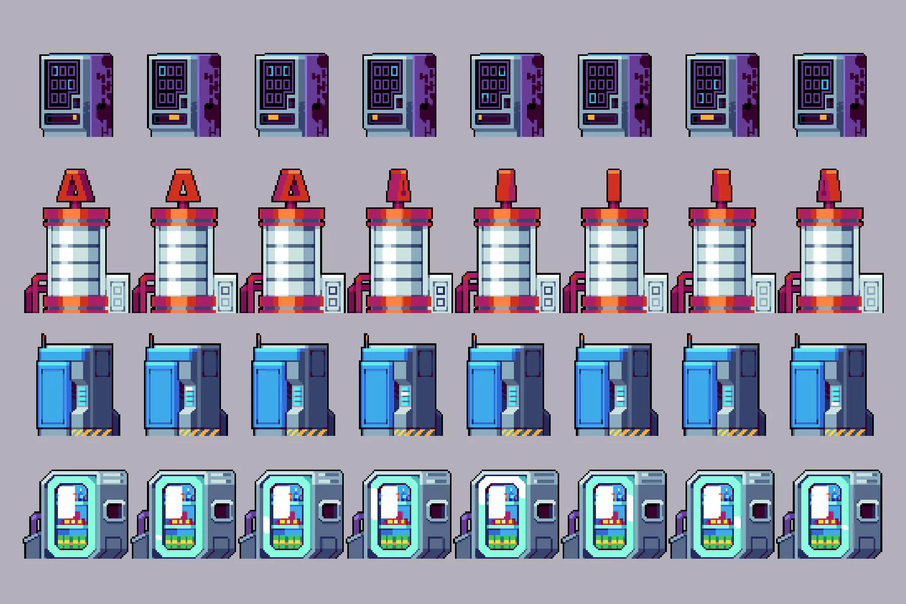 Pixel Art Market Location for Cyberpunk