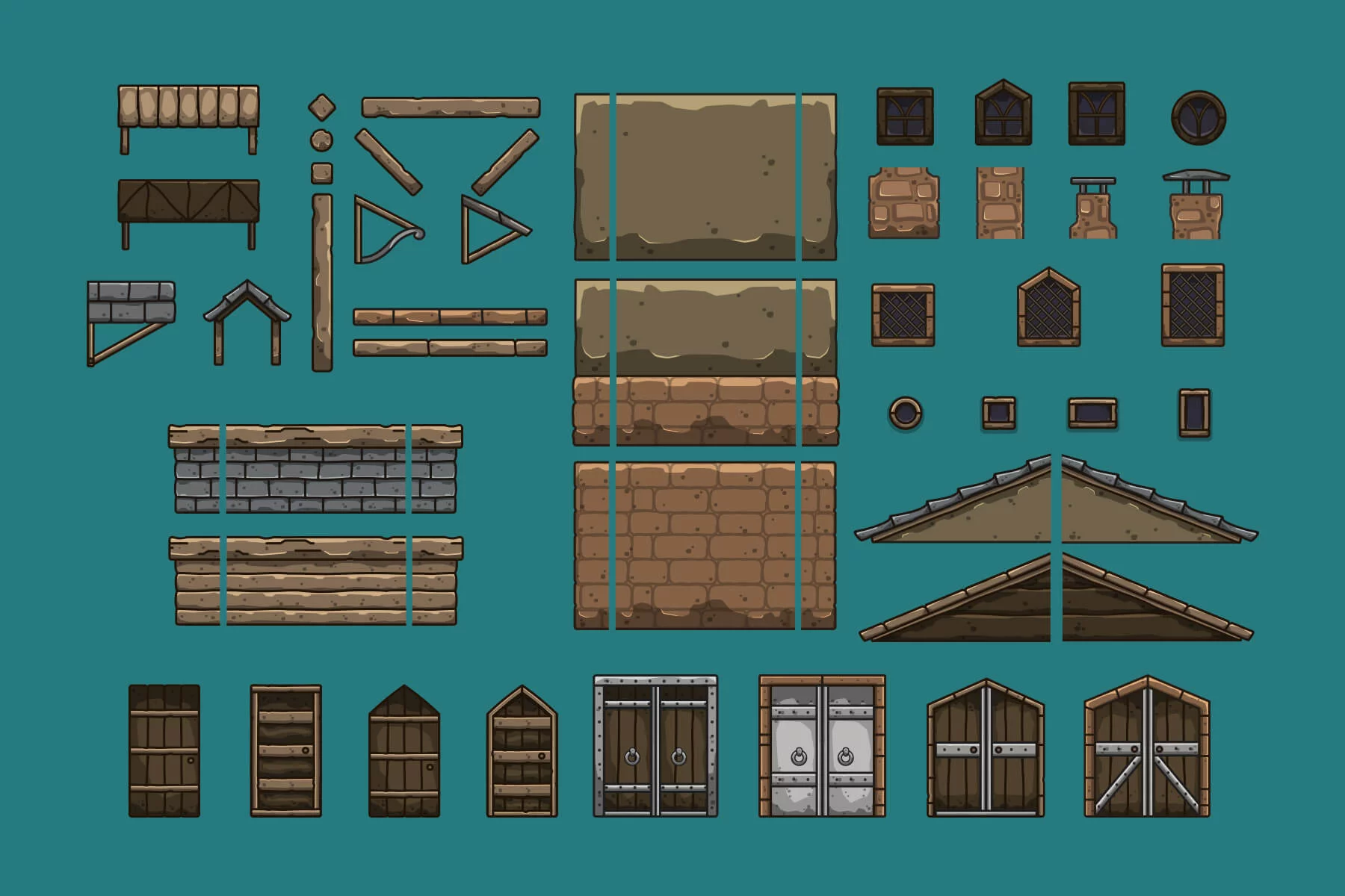 Medieval Training Arena 2D Tileset