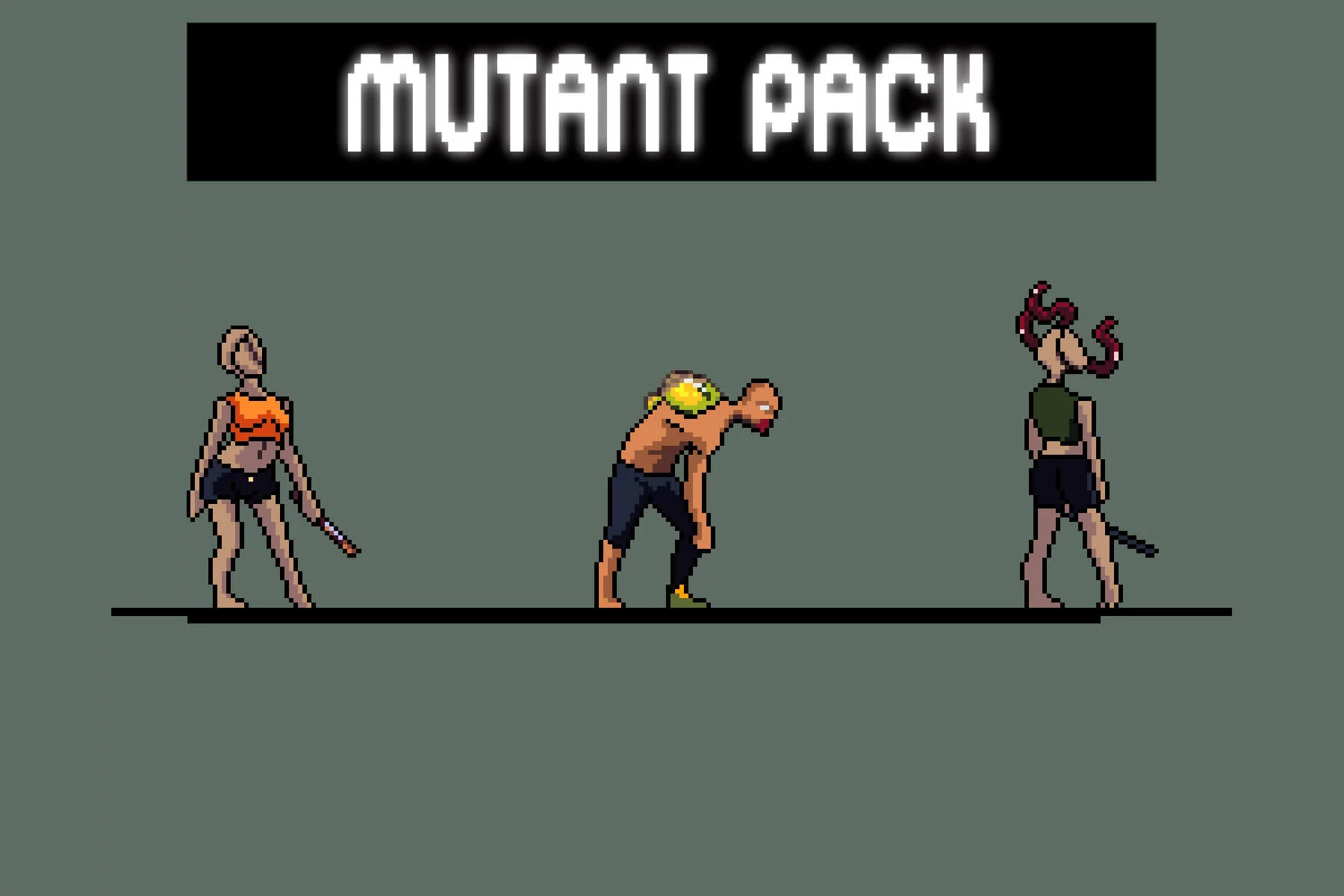 Mutant Character Sprites Pixel Art